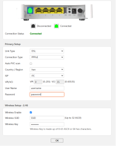 کانفیگ مودم تندا D301 V2